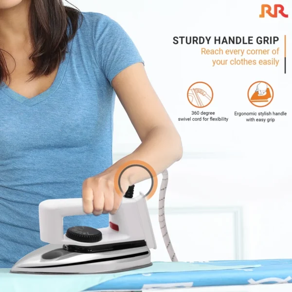 RR Dry Electric Iron Silk Flow Plus 750 W Dry Iron  (White) - Image 4