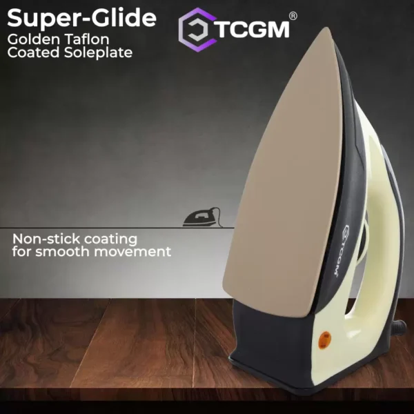 TCGM GMX-300 1000W Dry Iron with Indicator Light & Extra Long Wire (Cream, Black) - Image 5