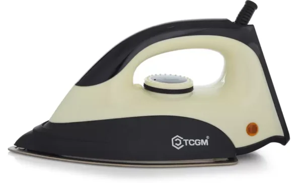 TCGM GMX-300 1000W Dry Iron with Indicator Light & Extra Long Wire (Cream, Black)